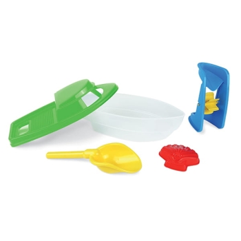 Statek z akcesoriami do piasku